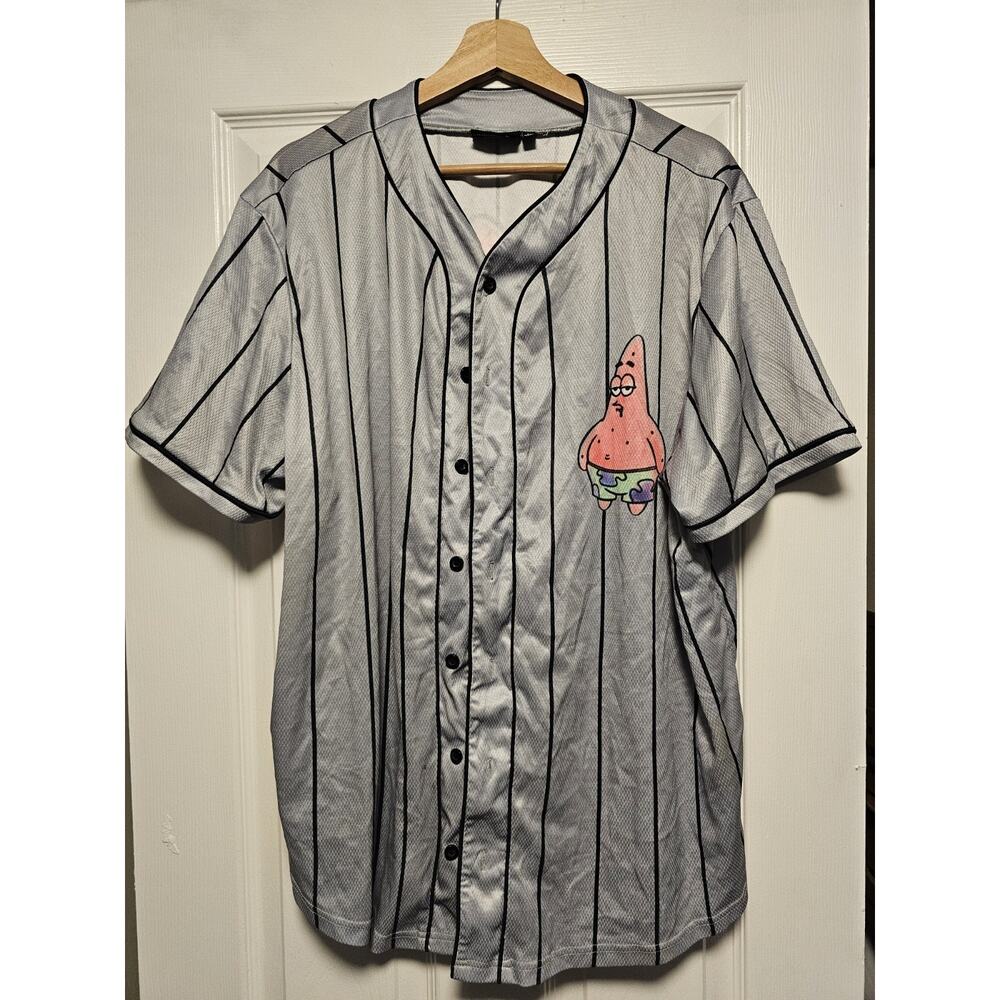 Nickelodeon Patrick Baseball Jersey Spongebob Squarepants Mens X-Large Pinstripe